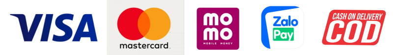 Visa, Mastercard, MoMo, ZaloPay và thanh toán khi nhận hàng